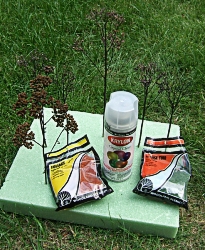 This shot shows the weeds spraypainted black. The 